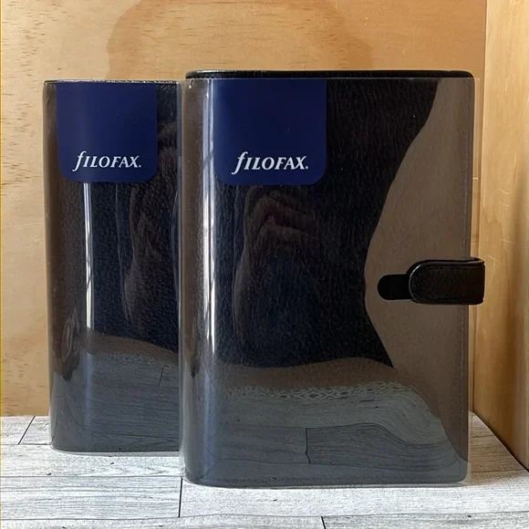 NWT FiloFAX Finsbury Black Leather Personal Organizer - Picture 4 of 16